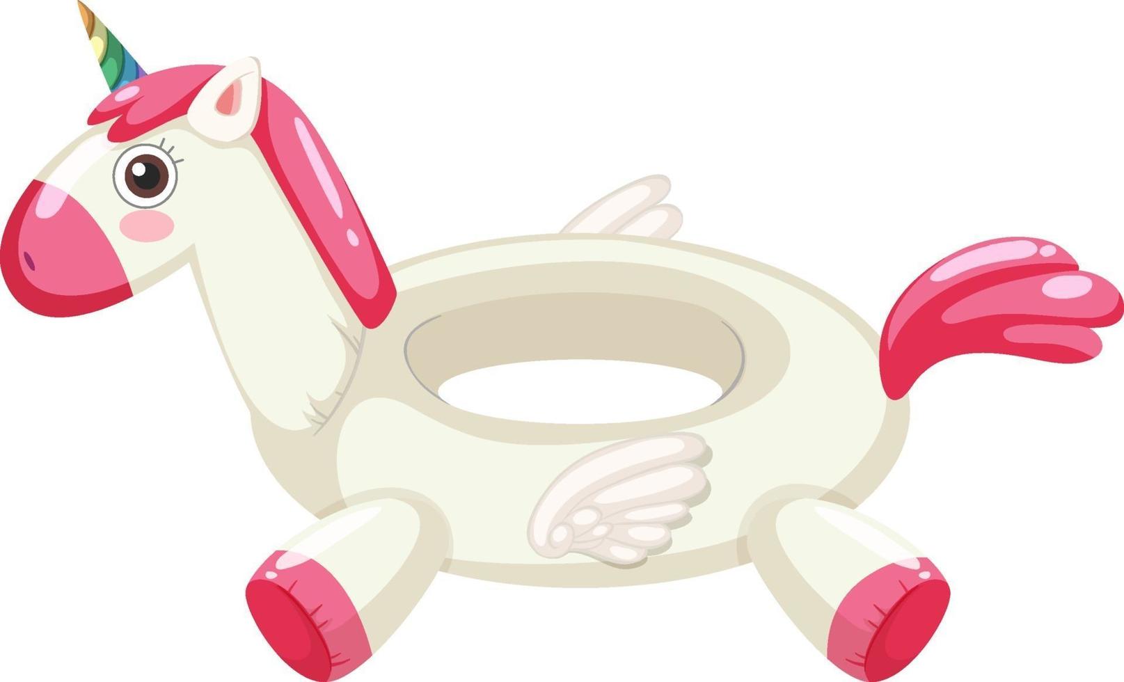 Cute unicorn swimming ring isolated vector