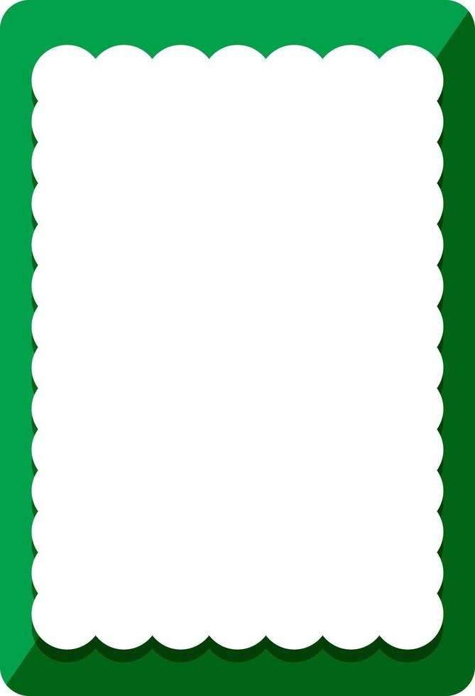 Empty green curl frame banner template vector