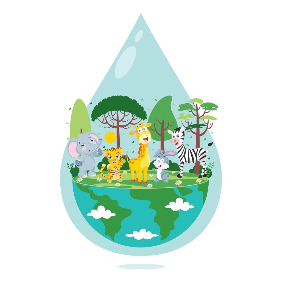 Concept Of Word Water Day vector