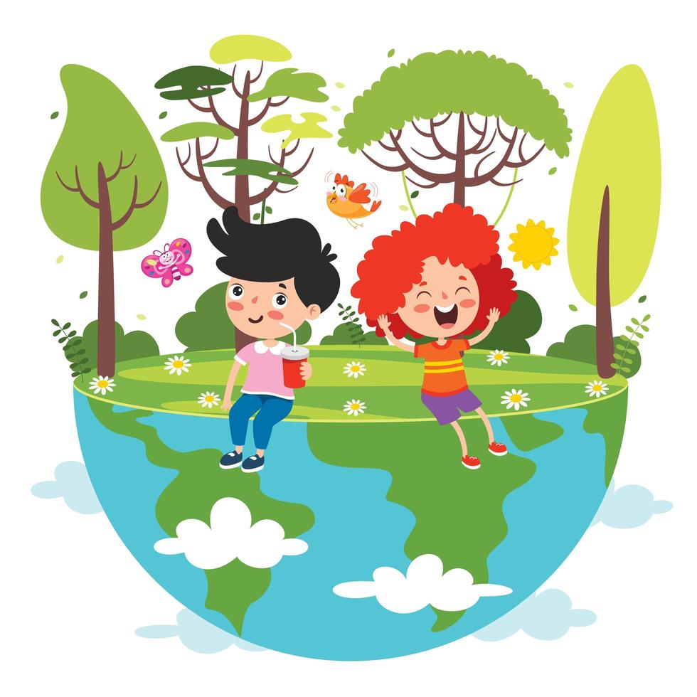 Concept Of Mother Earth Day vector