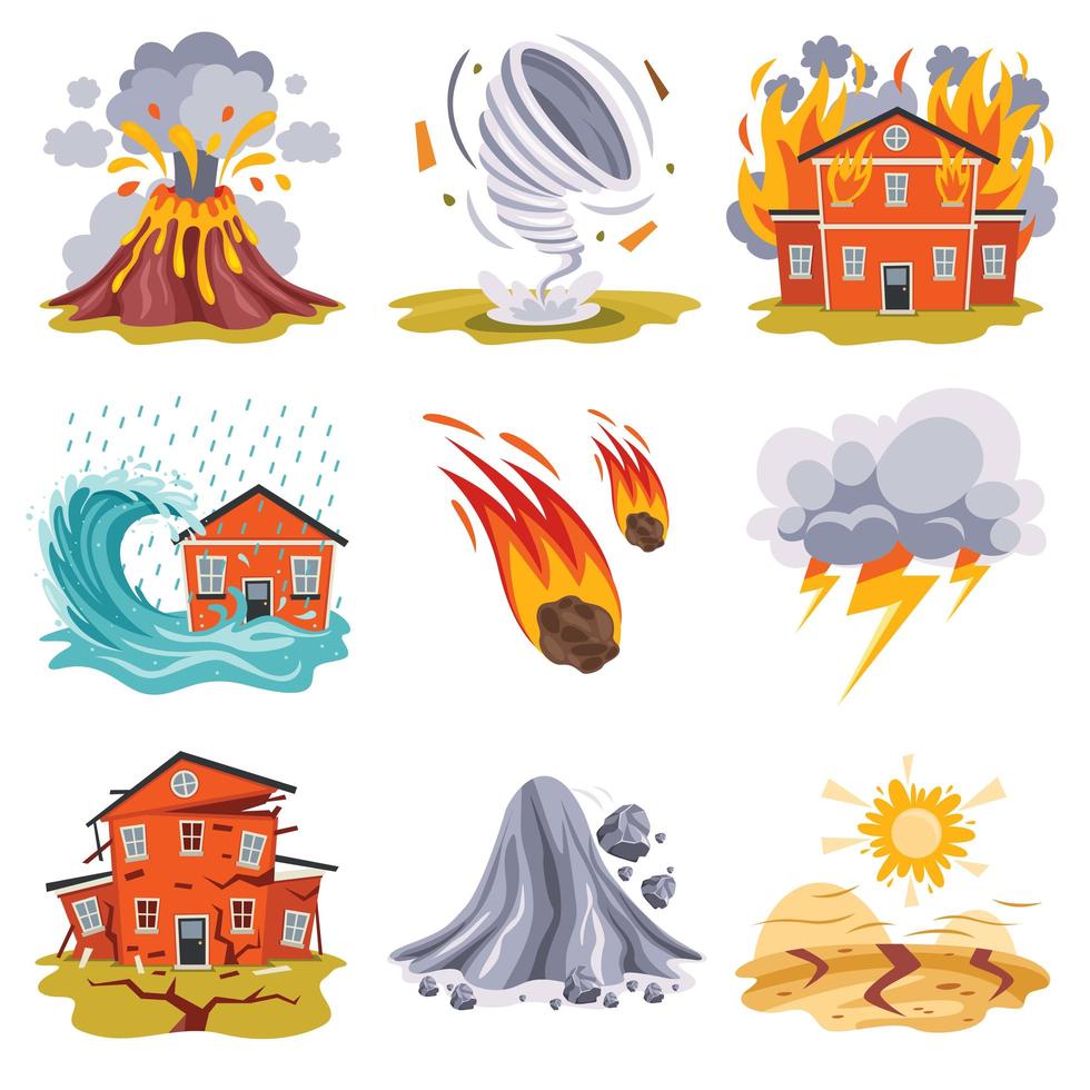 Natural Disaster Catastrophe And Crisis vector