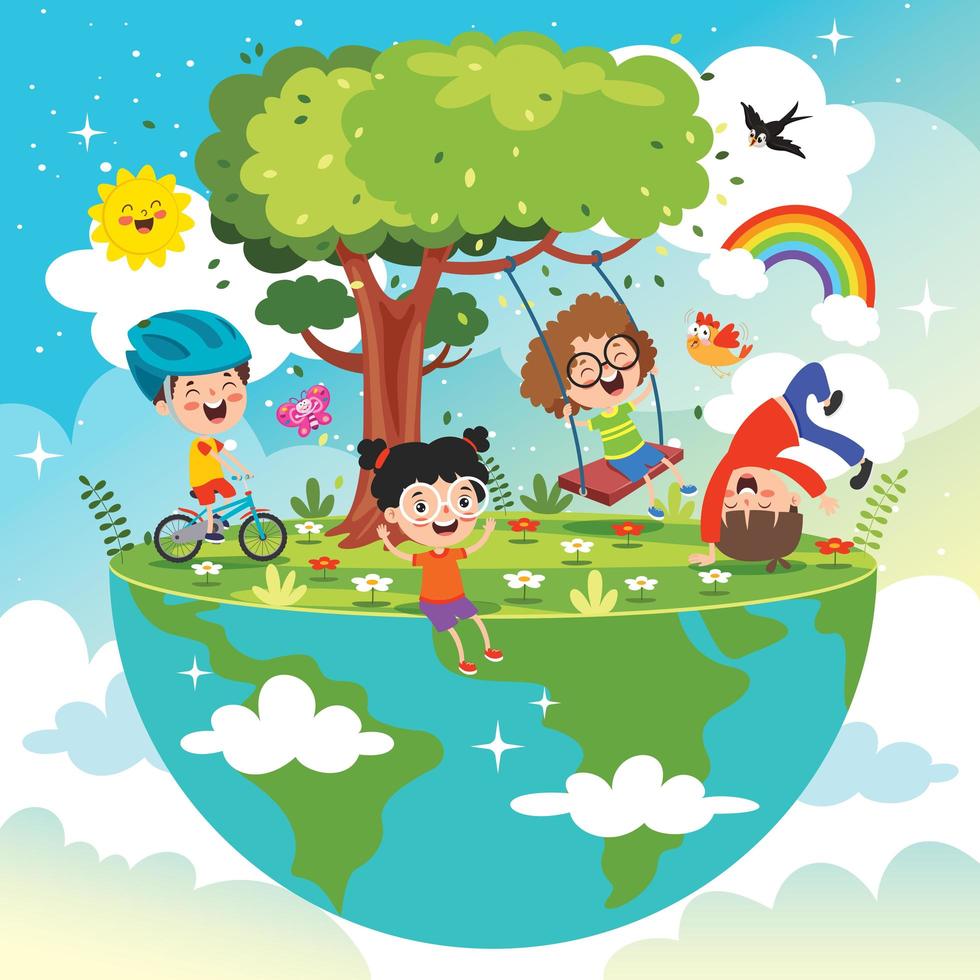 Concept Of Mother Earth Day vector