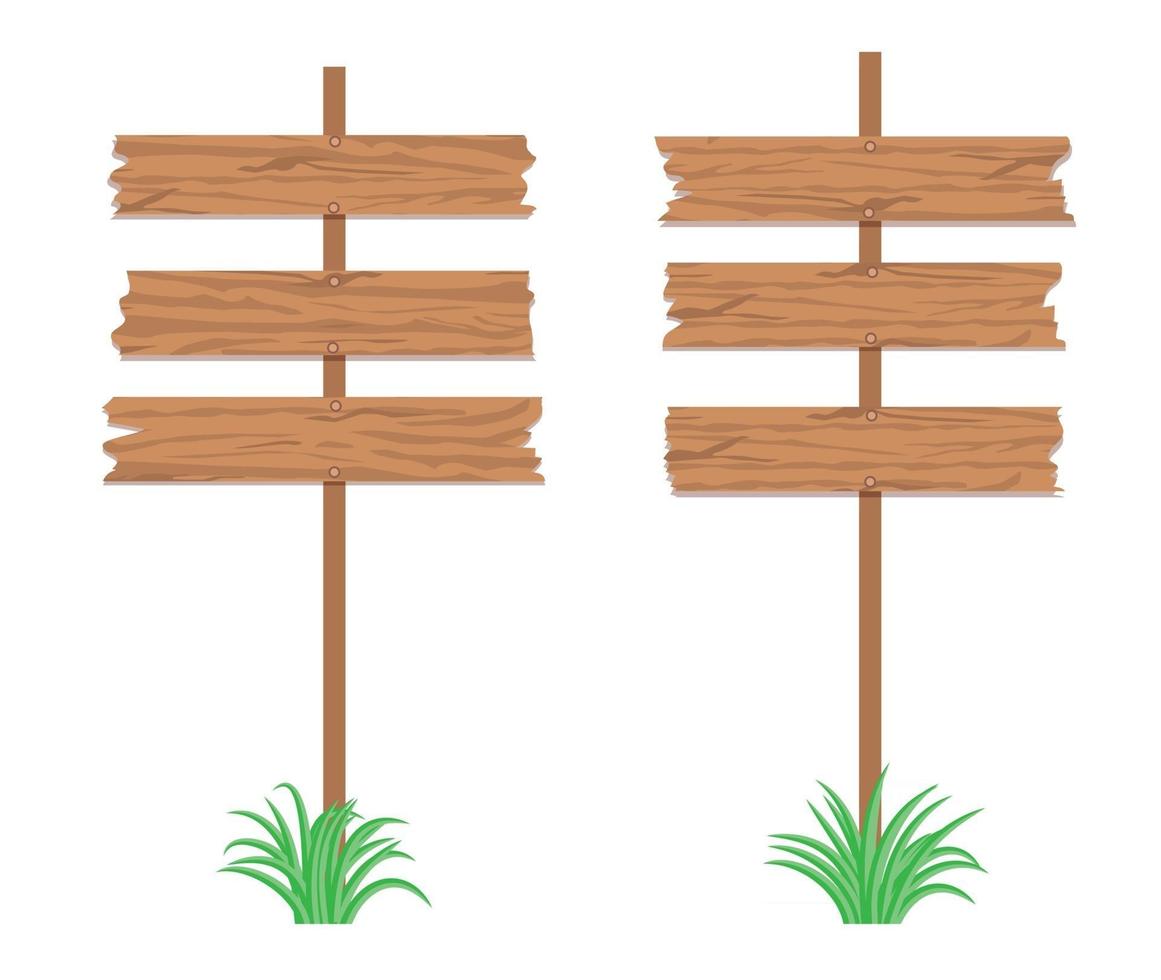 Wooden signboards vector design