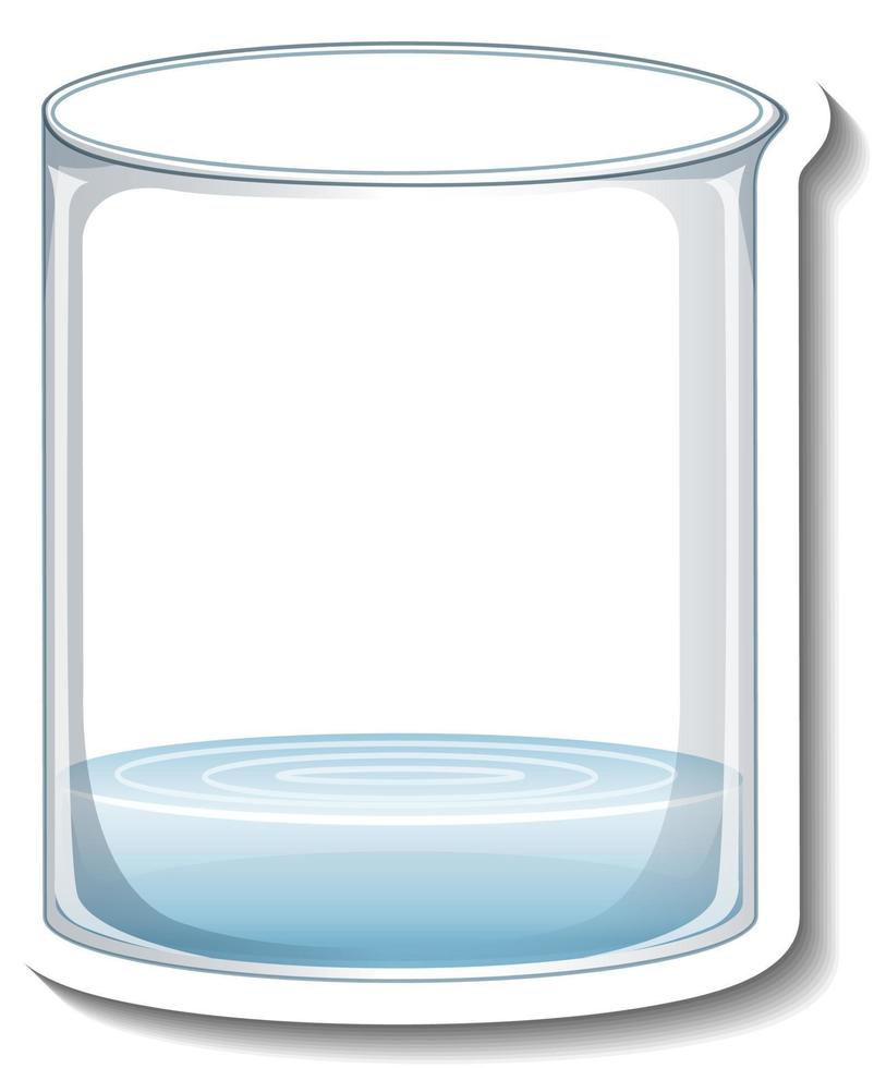 A sticker template with laboratory glassware isolated vector