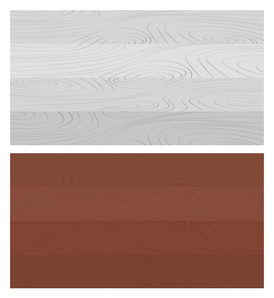 Wooden background. Natural wood material in brown and white colors. Vecrtor set illustration vector
