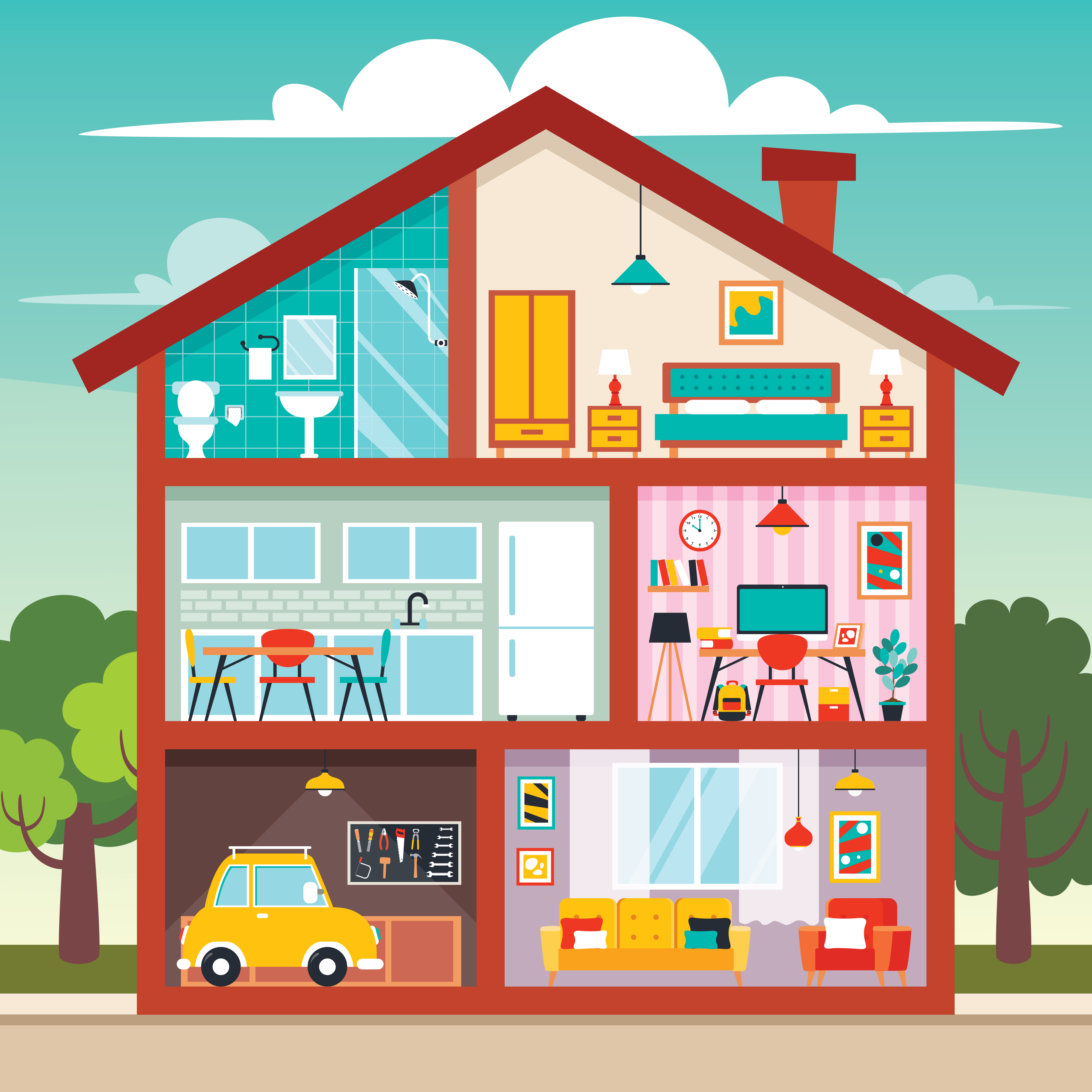 House Rooms With Flat Furnitures 2871513 Vector Art At Vecteezy house-rooms-with-flat-furnitures-2871513-vector-art-at-vecteezy