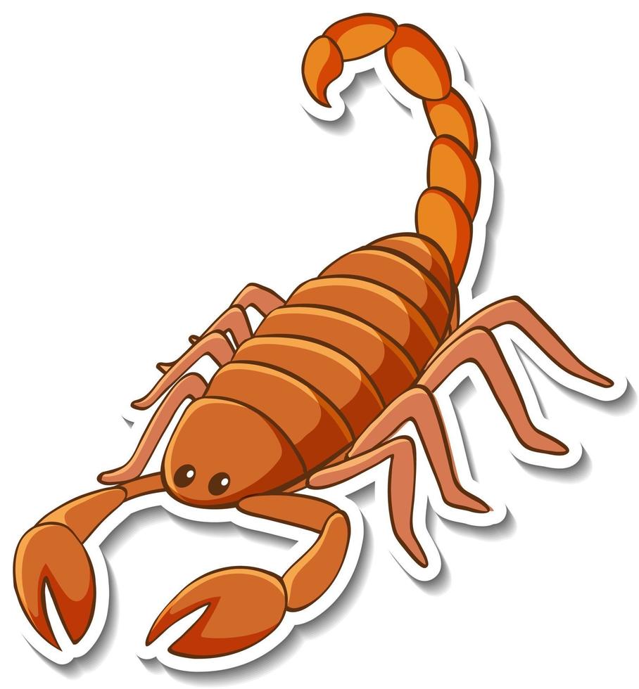 Sticker design with a lobster isolated vector