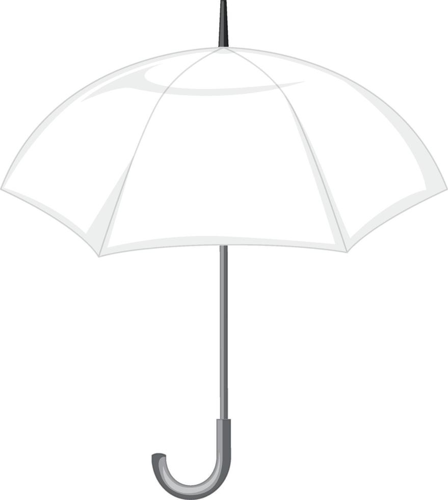 Open white umbrella isolated vector