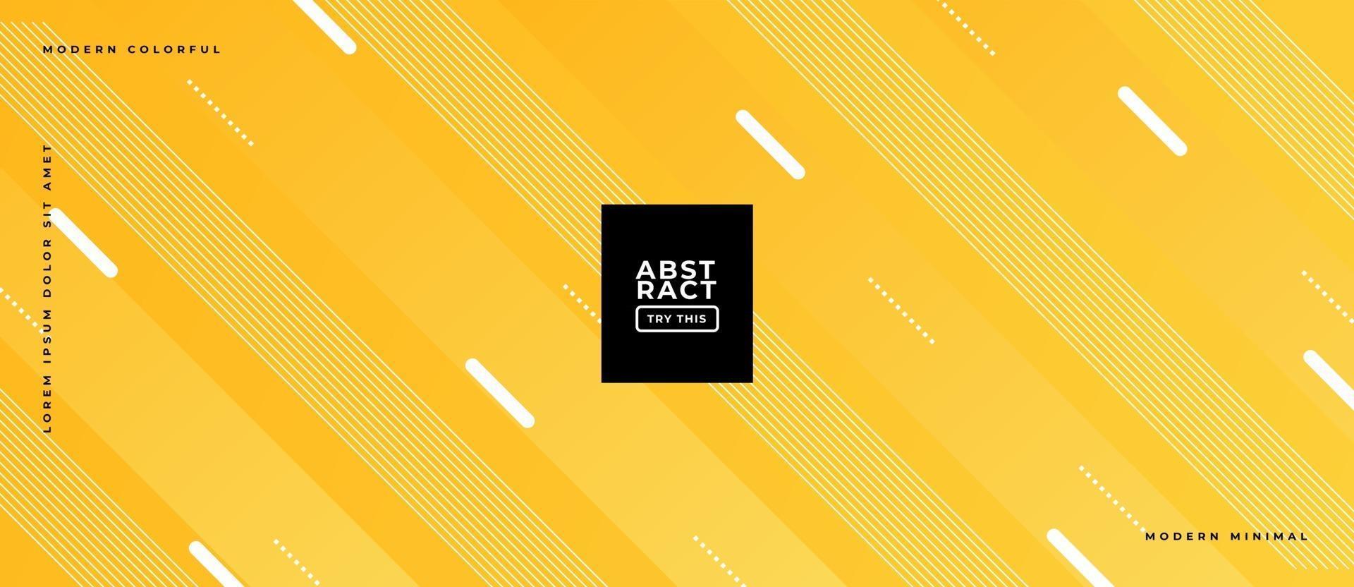 Geometric Line Shapes in Yellow Background. vector