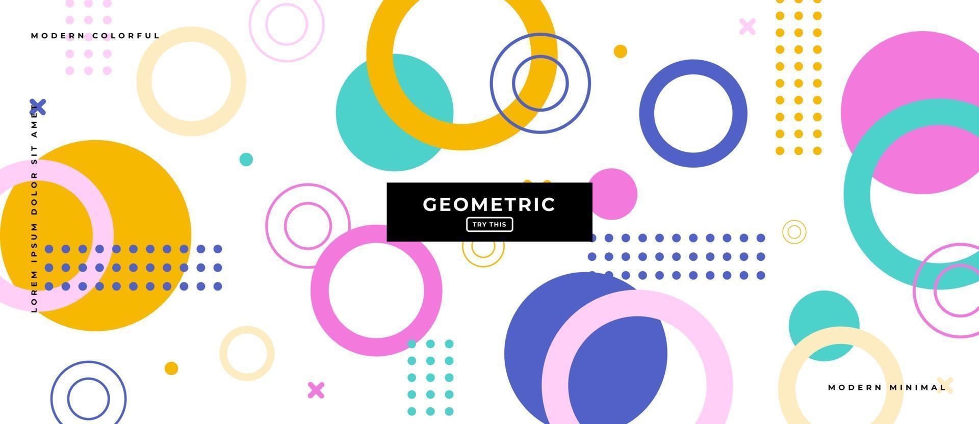 Graphic Design Geometric Shapes in White Background. vector