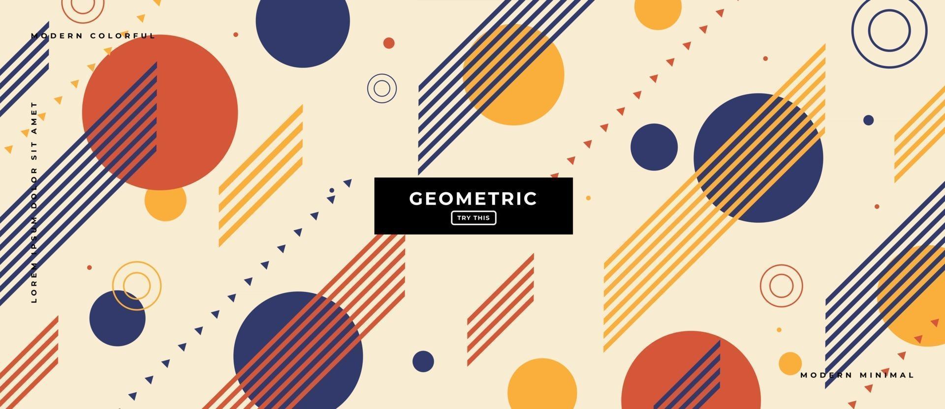 Flat Design Geometric Shapes Background. vector