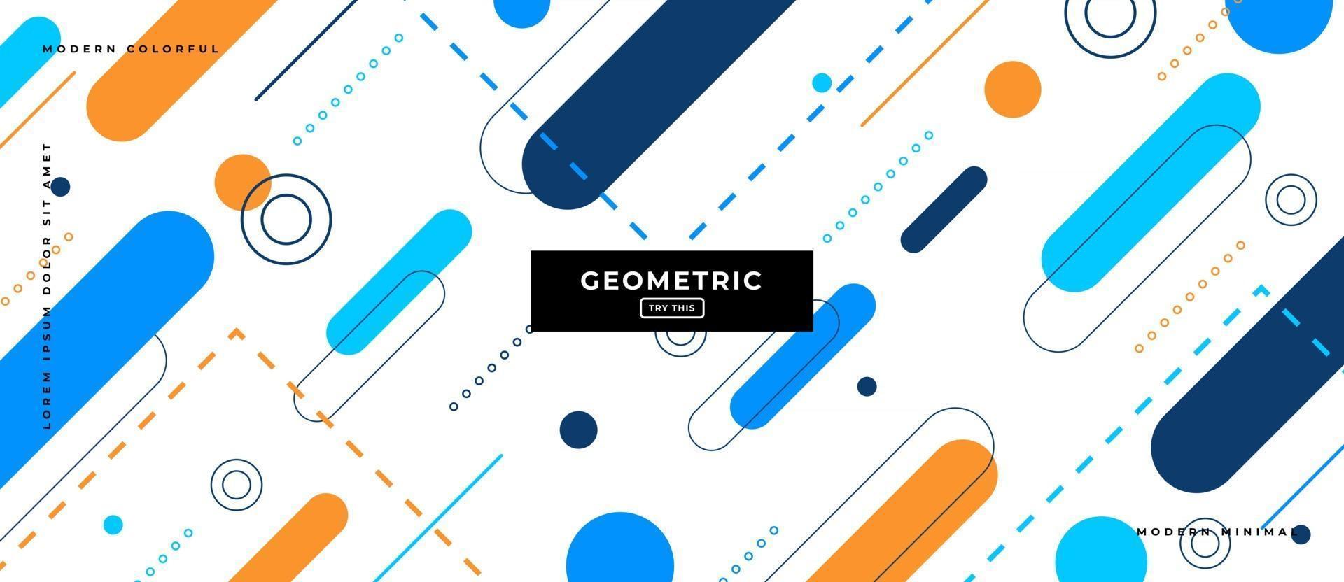 Geometric Shape Memphis Style in White Background. vector