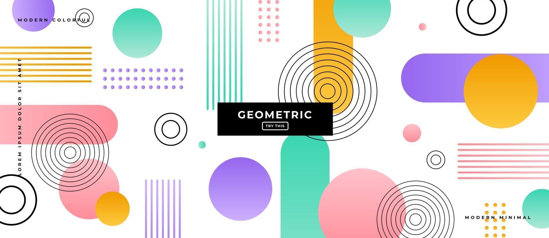 Fondo de formas geométricas de estilo memphis degradado. vector