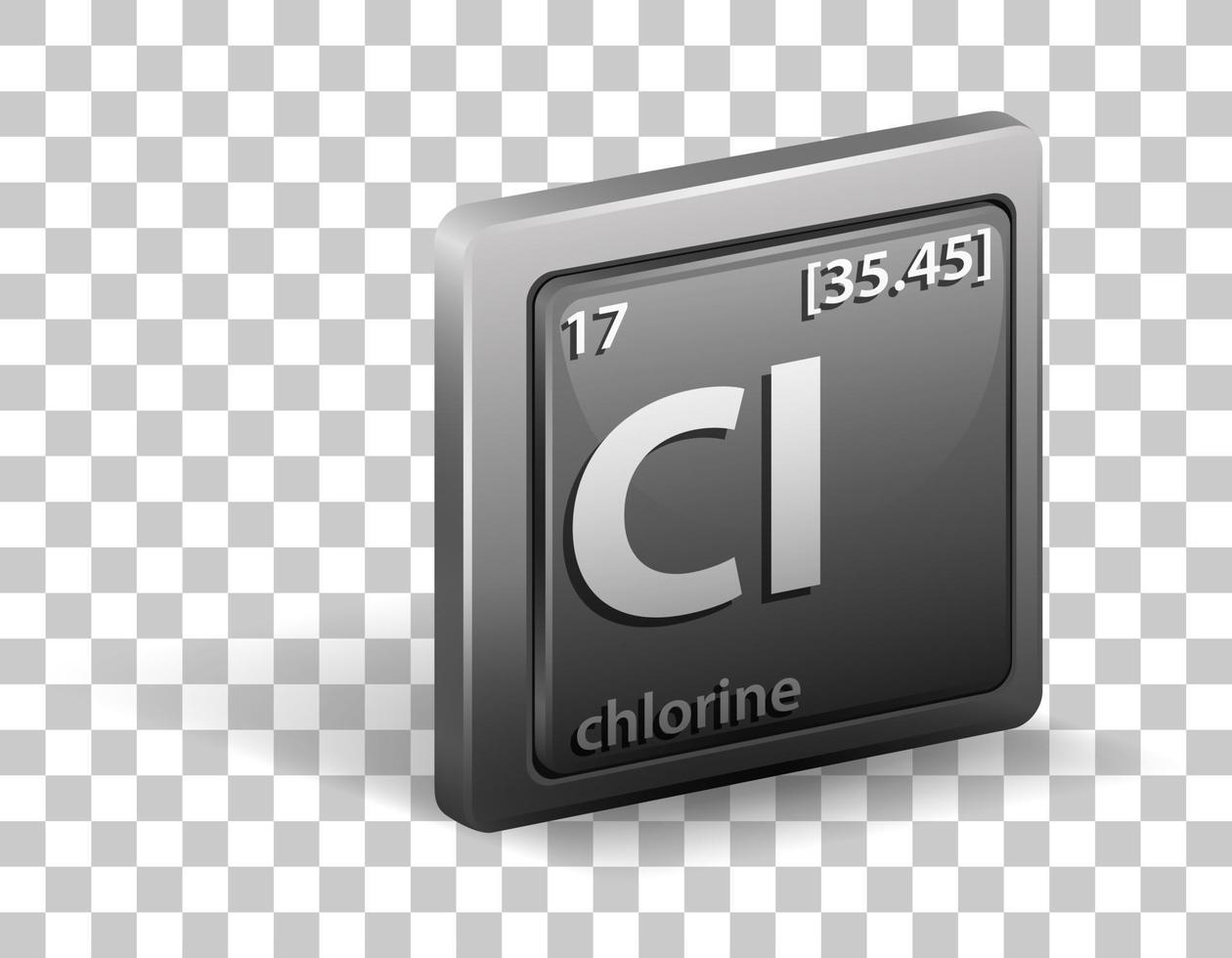 Chlorine chemical element vector
