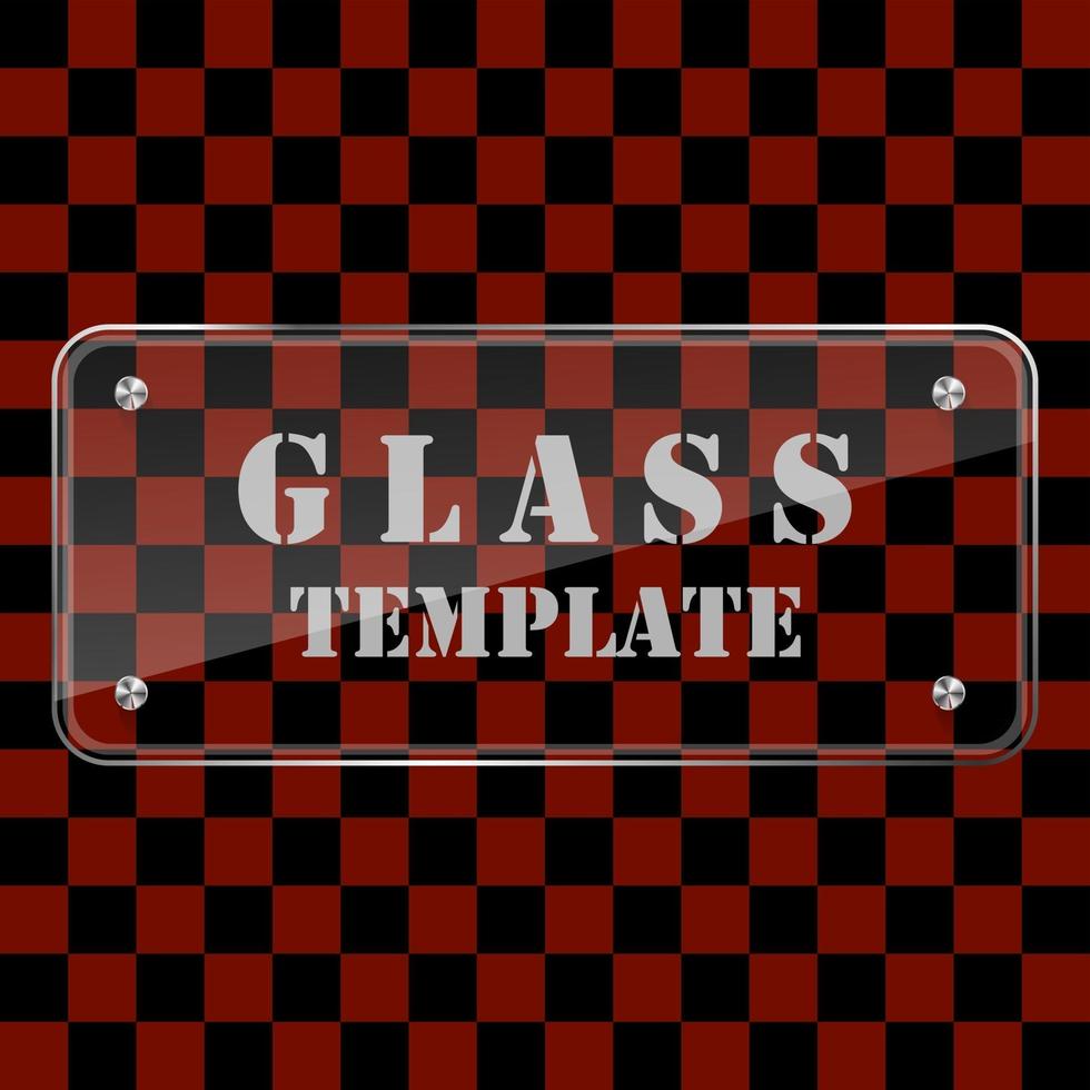 Glass template isolated on transparent background vector