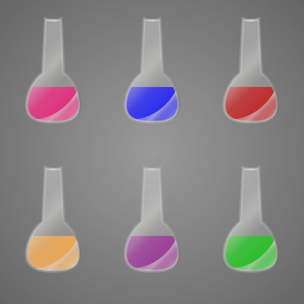 Test tubes isolated on gray background vector