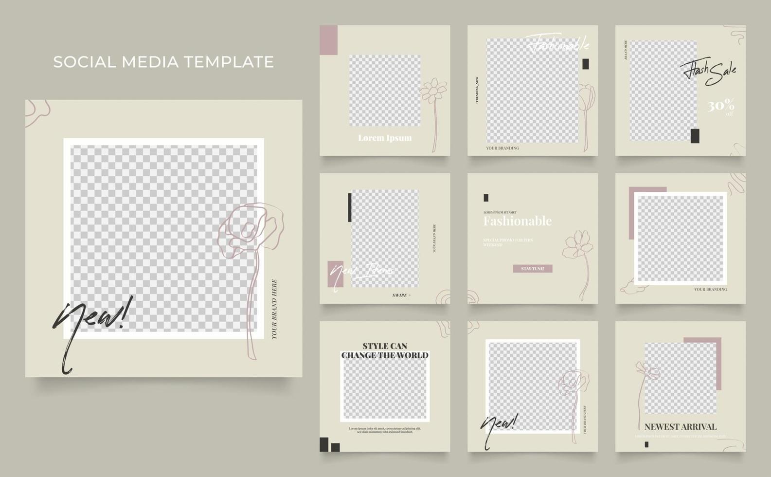 social media banner template vector