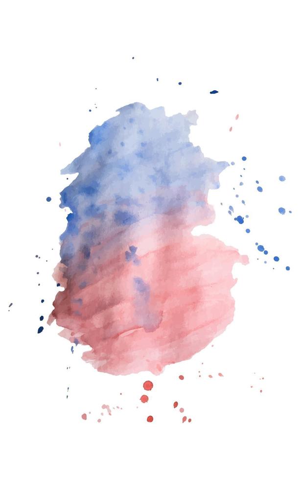 Soft watercolor abstract isolated splash stain vector