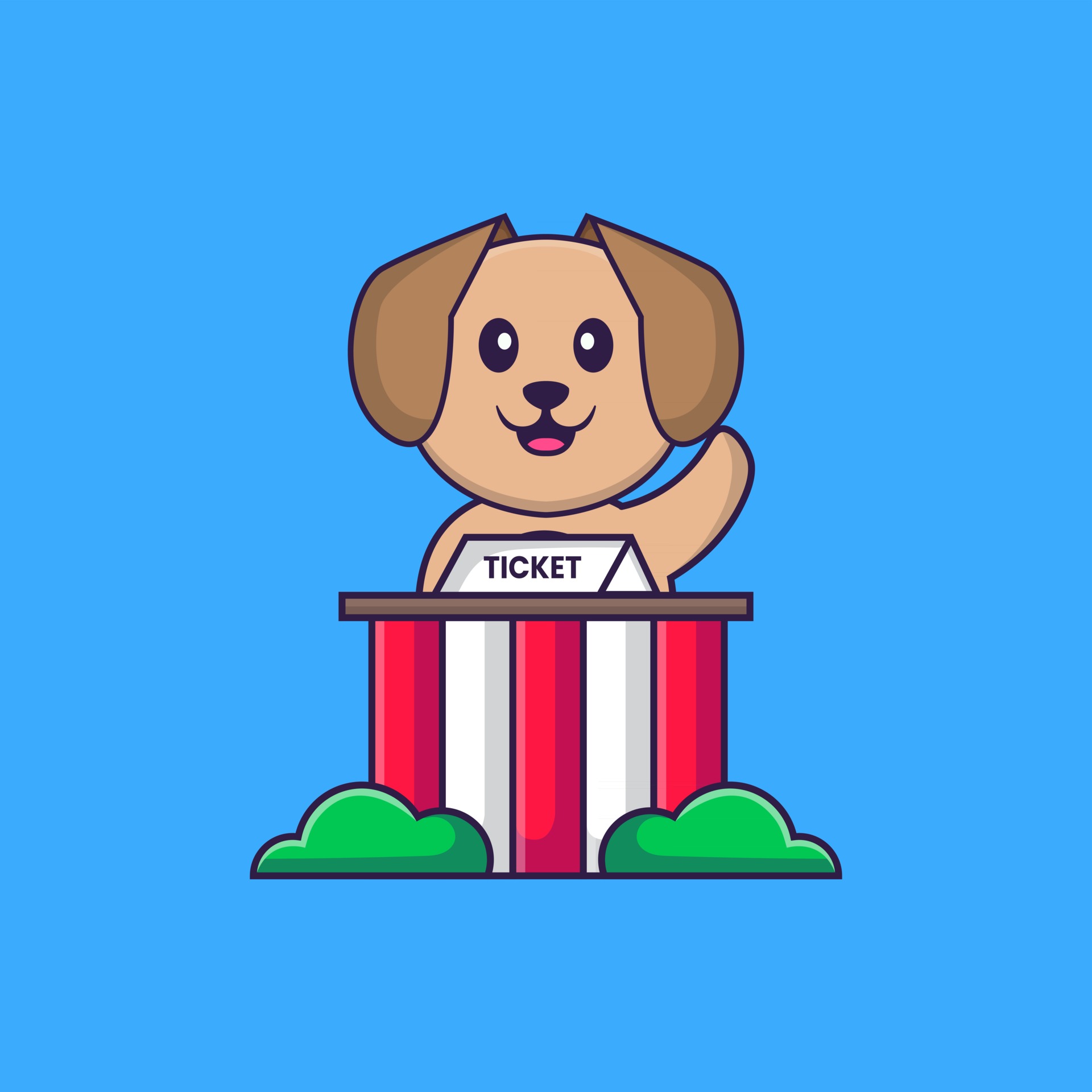 Cute dog is being a ticket keeper. Animal cartoon concept isolated. Can used for t-shirt, greeting card, invitation card or mascot. Flat Cartoon Style 2872966 Vector Art at Vecteezy Cute dog is being a ticket keeper. Animal cartoon concept isolated. Can used for t-shirt, greeting card, invitation card or mascot. Flat Cartoon Style 2872966 Vector Art at Vecteezy