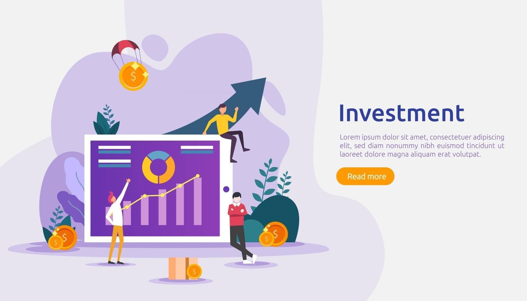 Investment Concept banner vector