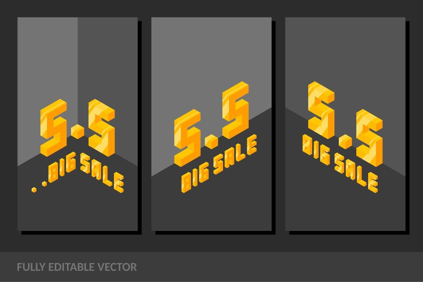 5.5 may online shopping day social media story banner template vector