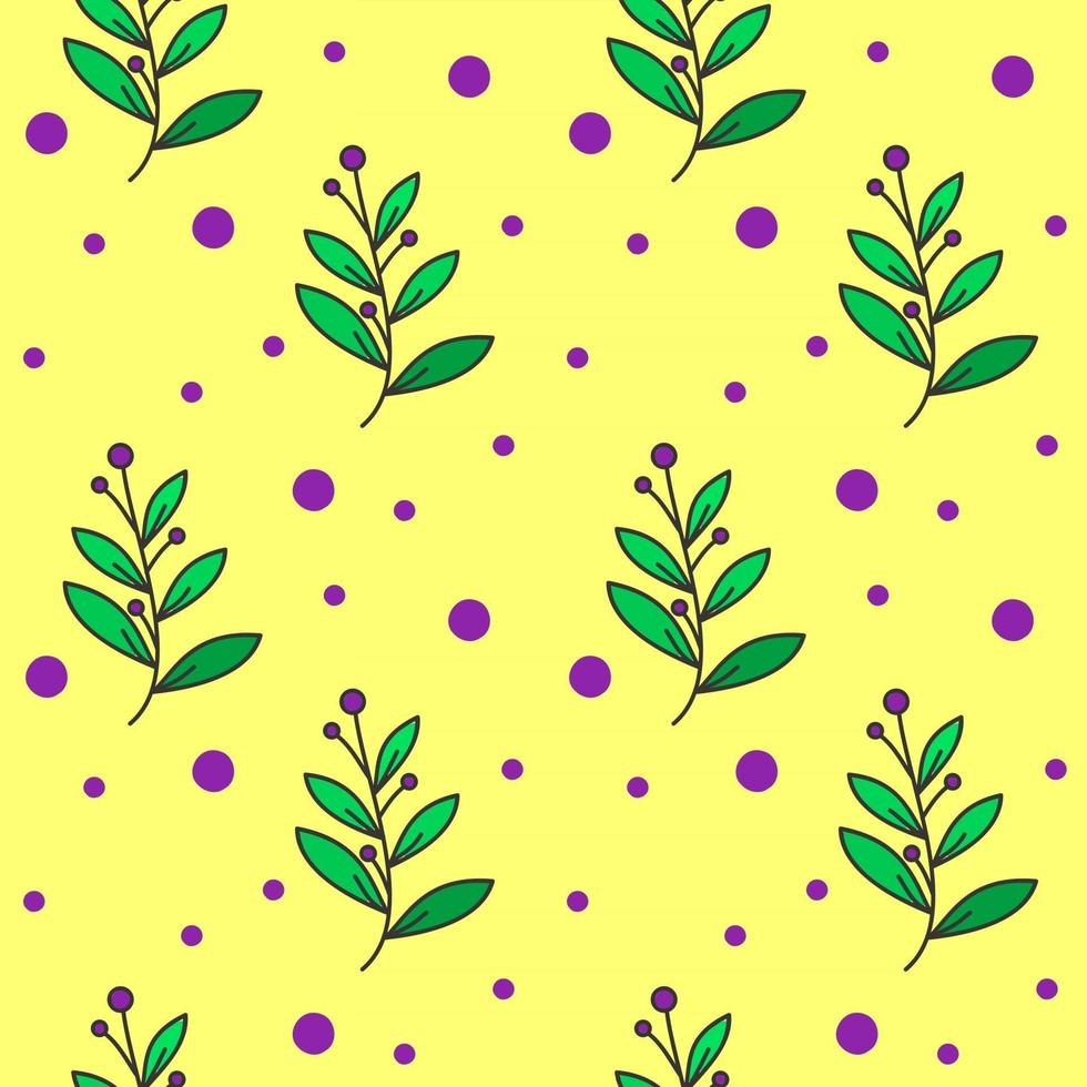 purple grass floral seamless pattern for background, textile, print vector