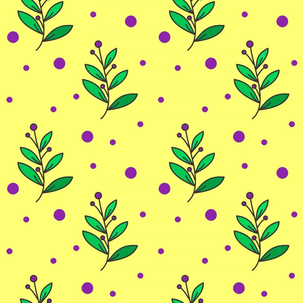 purple grass floral seamless pattern for background, textile, print vector