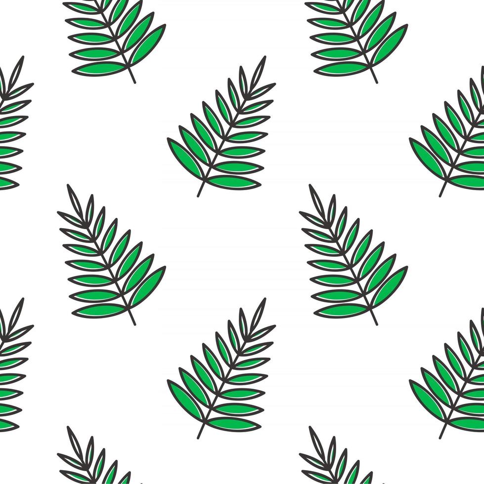 palm leaves floral seamless pattern for background, textile, print vector