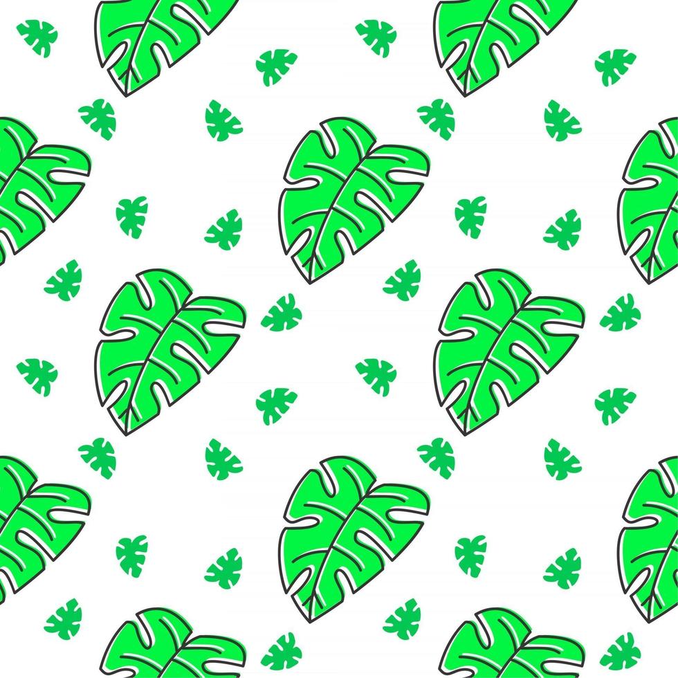 monsterra floral seamless pattern for background, textile, print vector