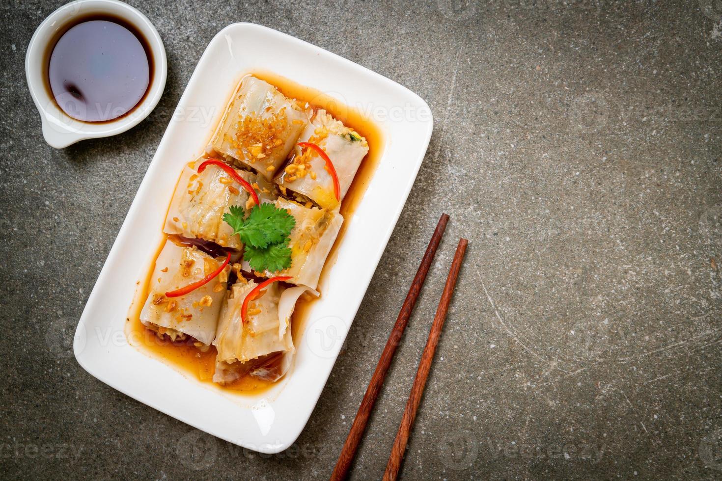 Chinese Steamed Rice Noodle Rolls photo