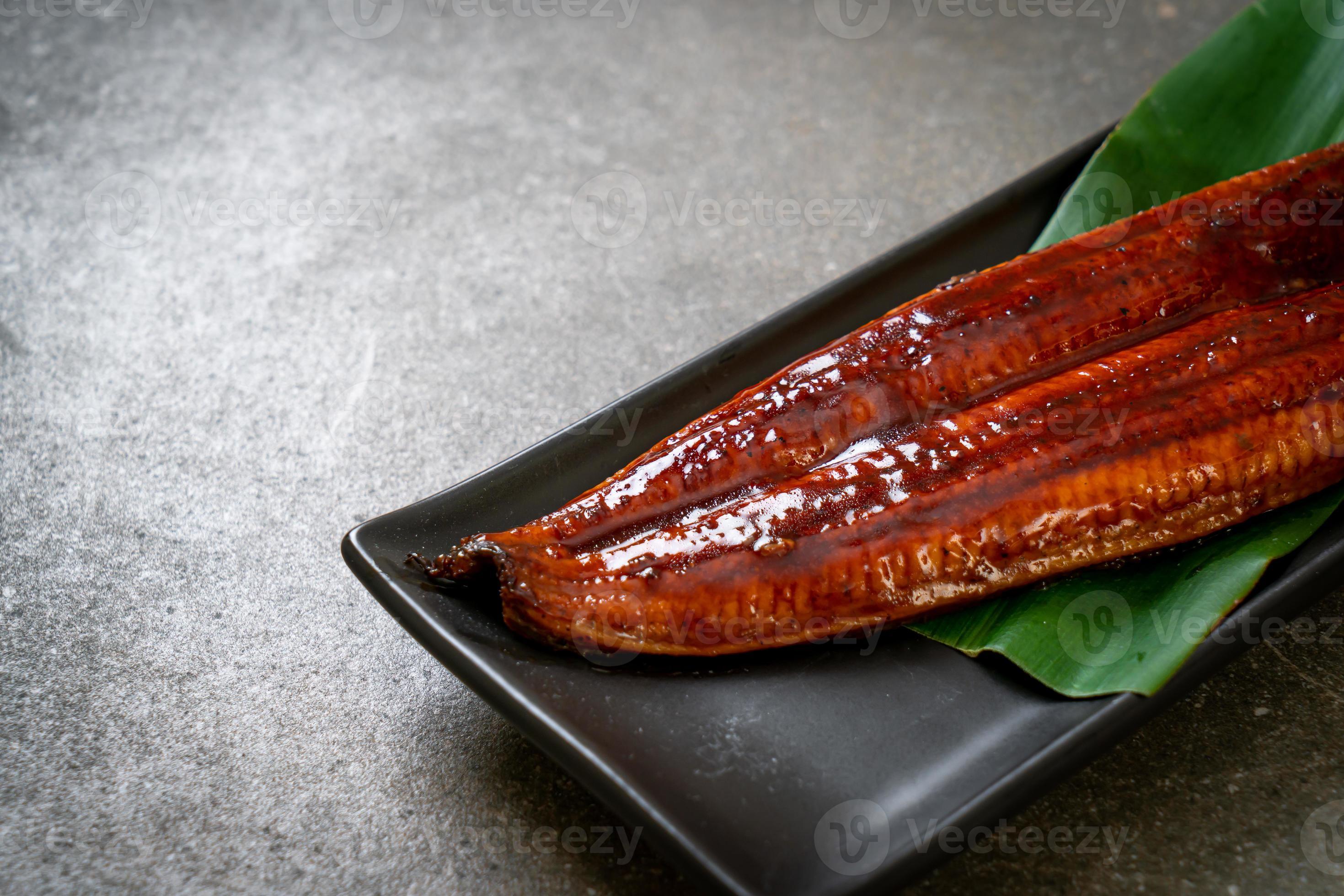 Grilled eel or grilled unagi with sauce Kabayaki Japanese food