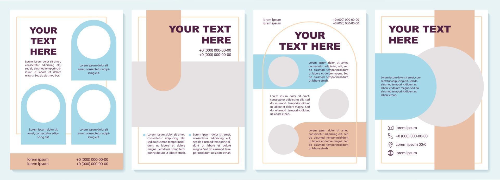 Corporate brochure template. Feature stories on business. Flyer, booklet, leaflet print, cover design with copy space. Your text here. Vector layouts for magazines, annual reports, advertising posters