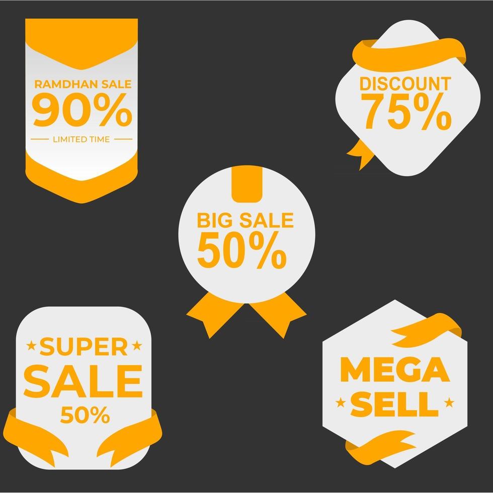 collection of sales label for promotion vector