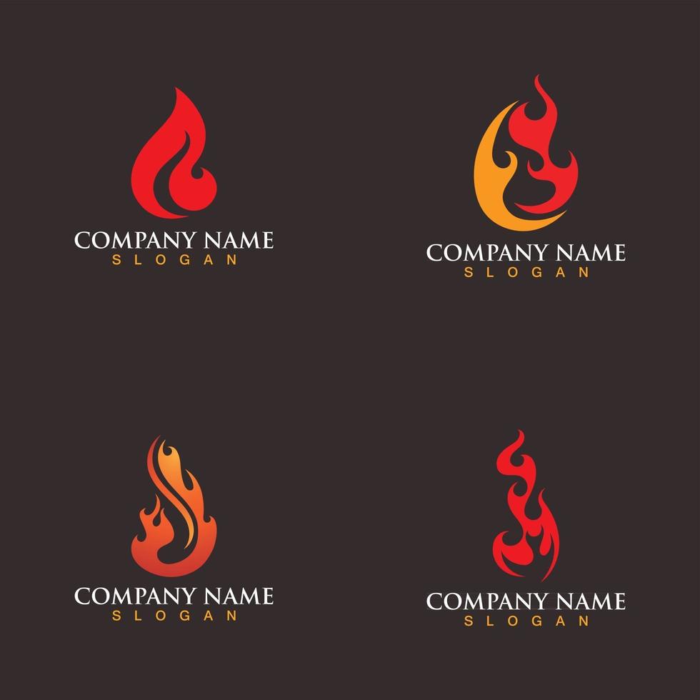 diseño de ilustración de vector de logotipo de fuego