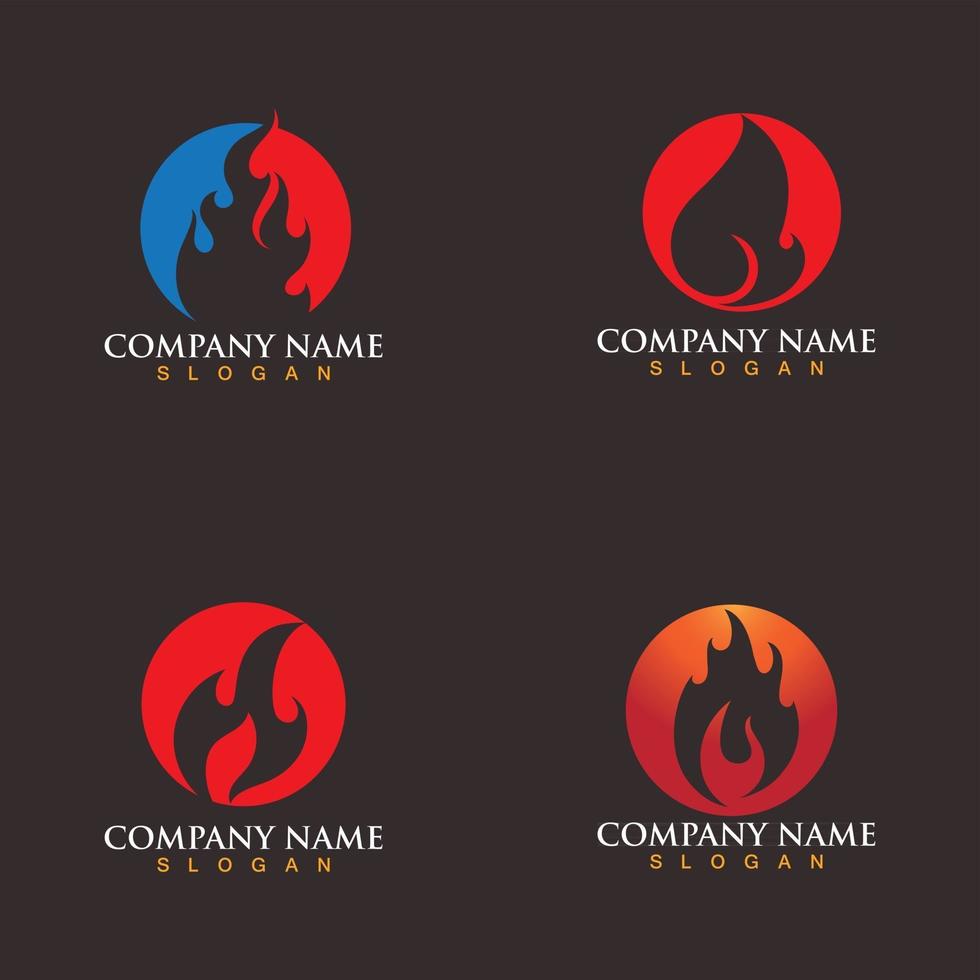 diseño de ilustración de vector de logotipo de fuego