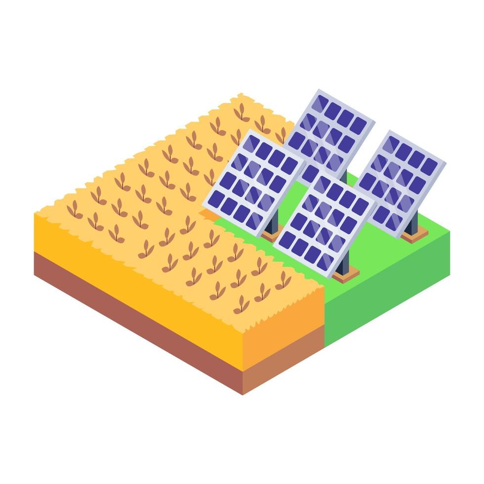 Agriculture Solar Land vector