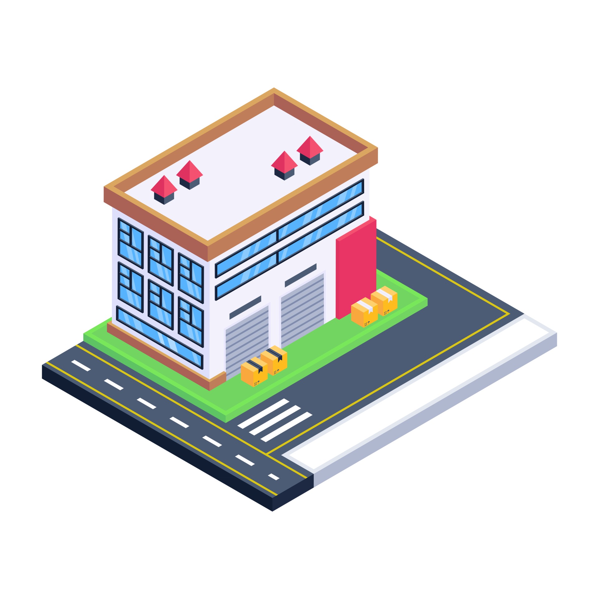 Storage Depot House 2875277 Vector Art at Vecteezy