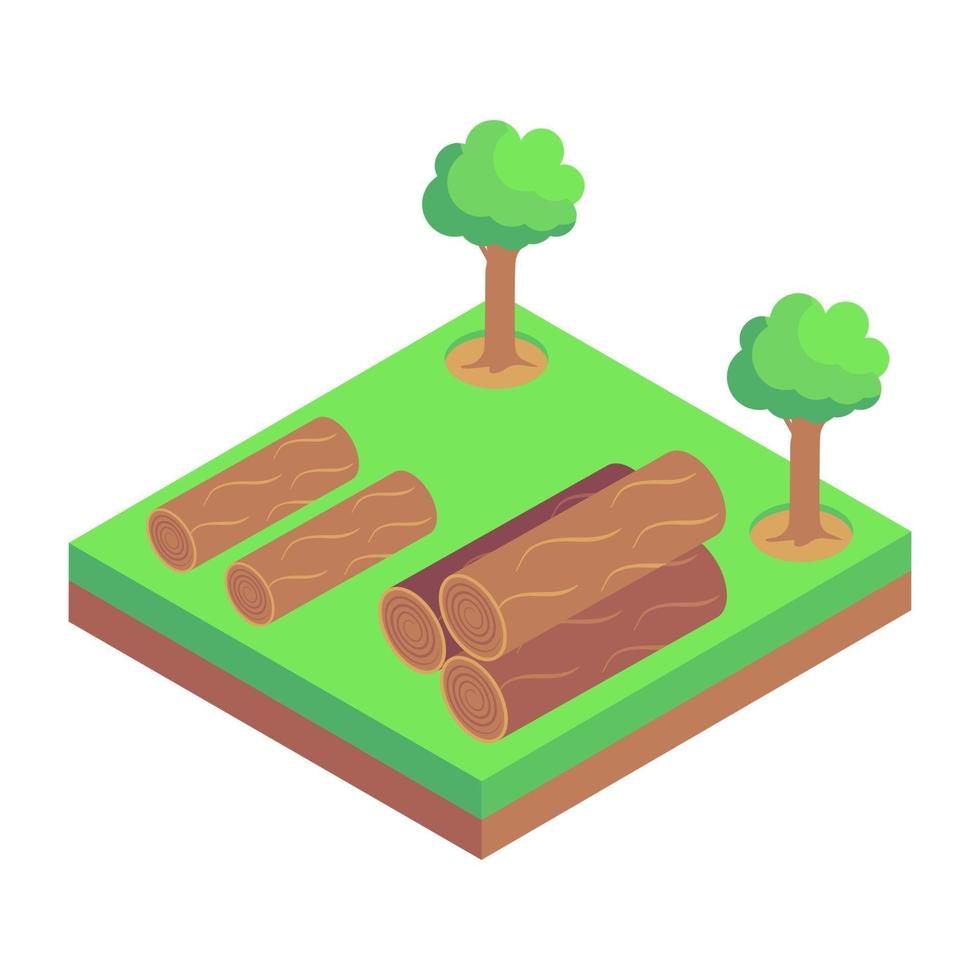 Wood Logs and Timbers vector