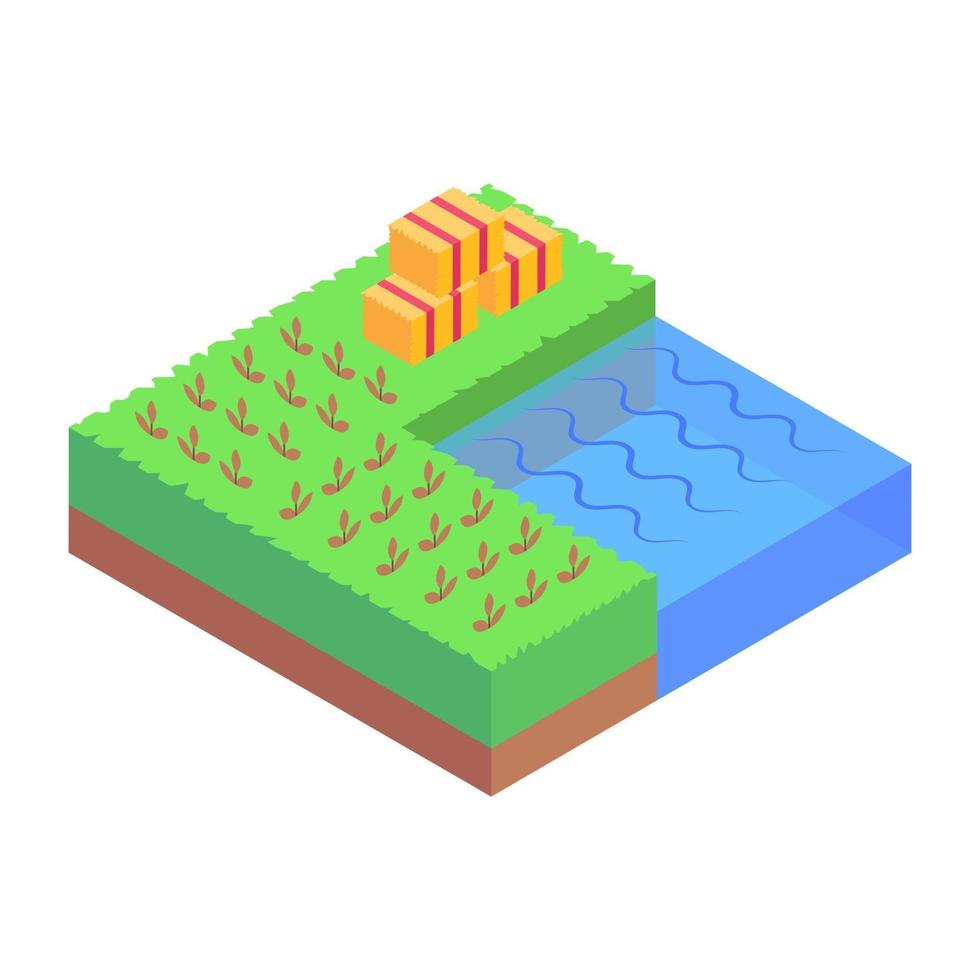 embalaje de campo de trigo vector