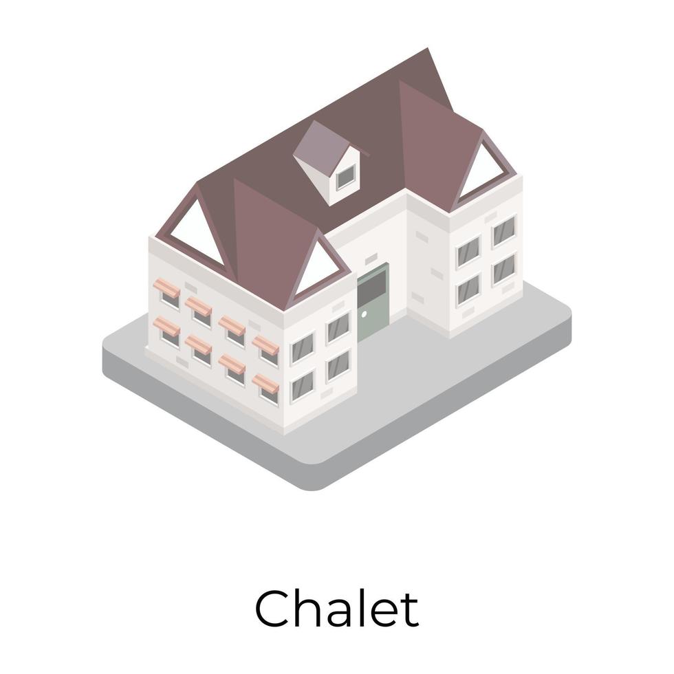 chalet y residencia vector