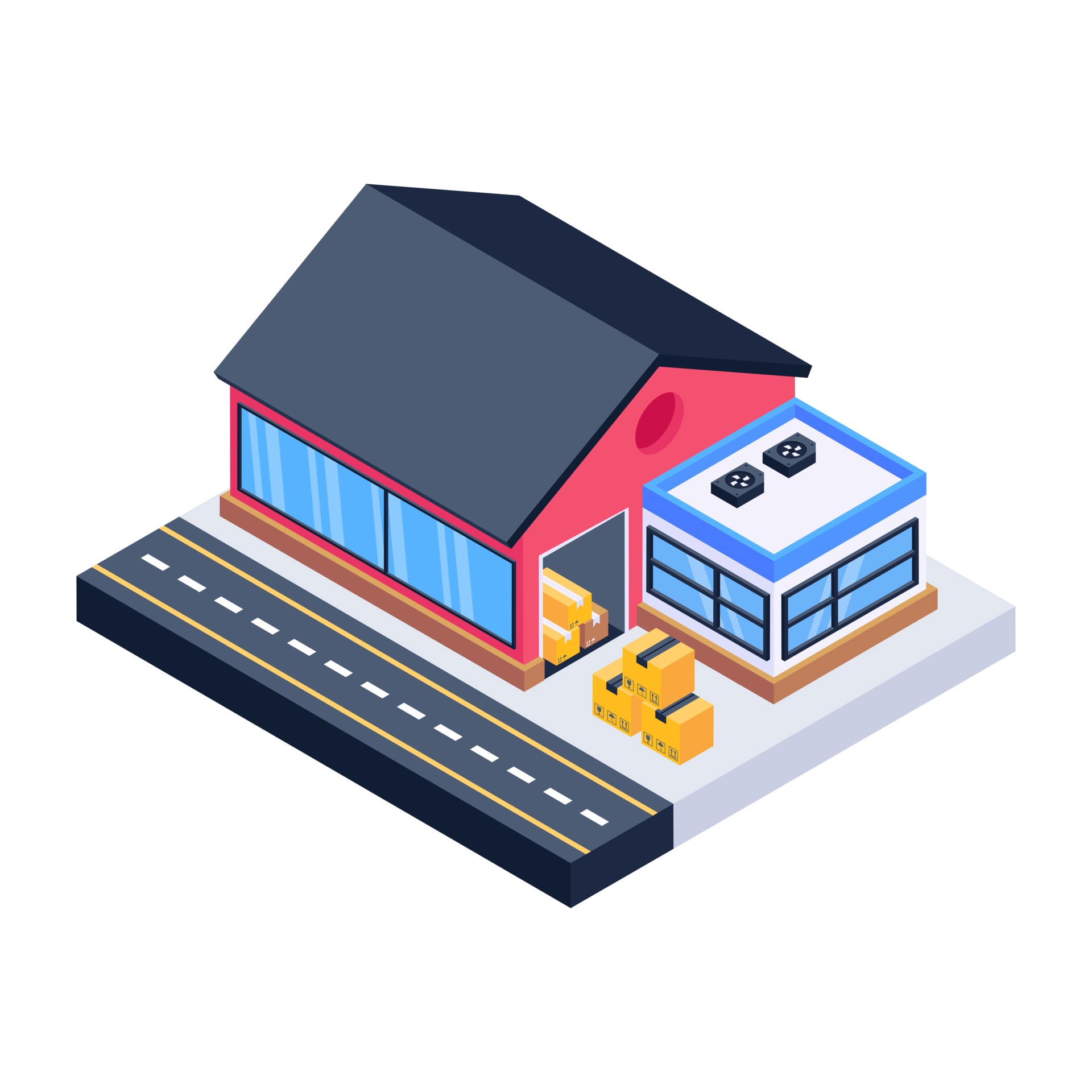 Storage Depot House 2875333 Vector Art at Vecteezy