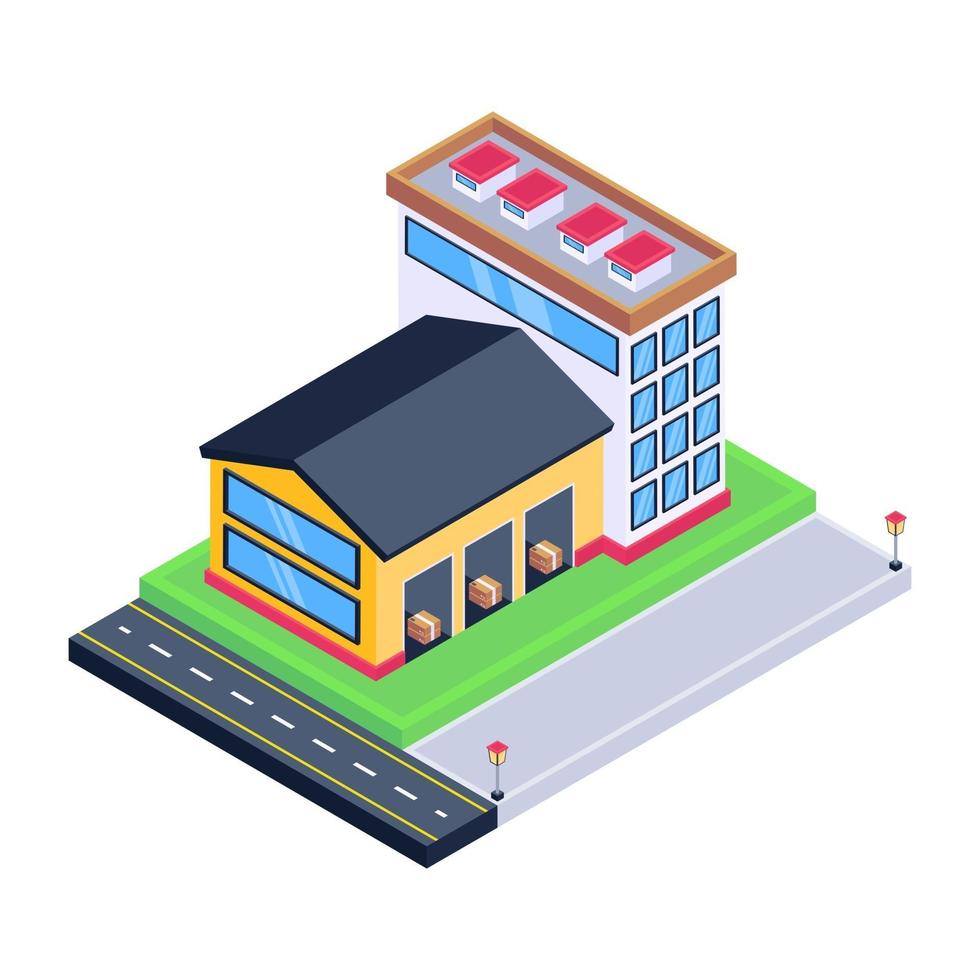 Depot Store  Building vector