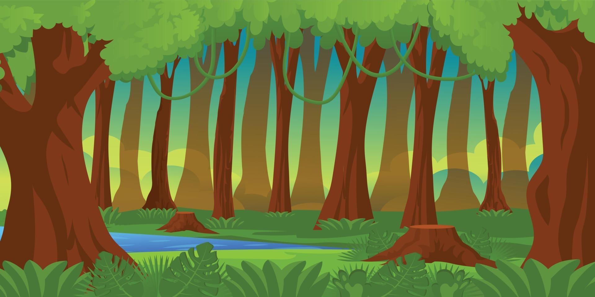 Wood land Background vector