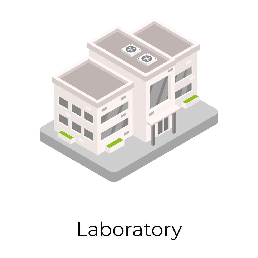 Laboratory Commercial Building vector