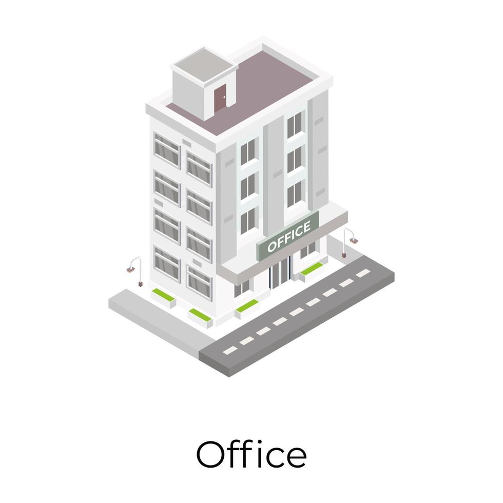 concepto de escenario de oficina vector