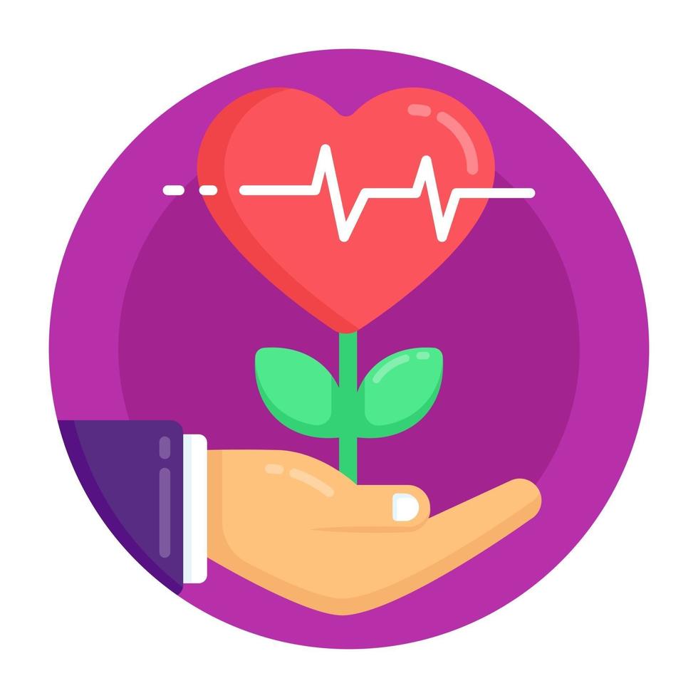 Heart Growth Plant vector