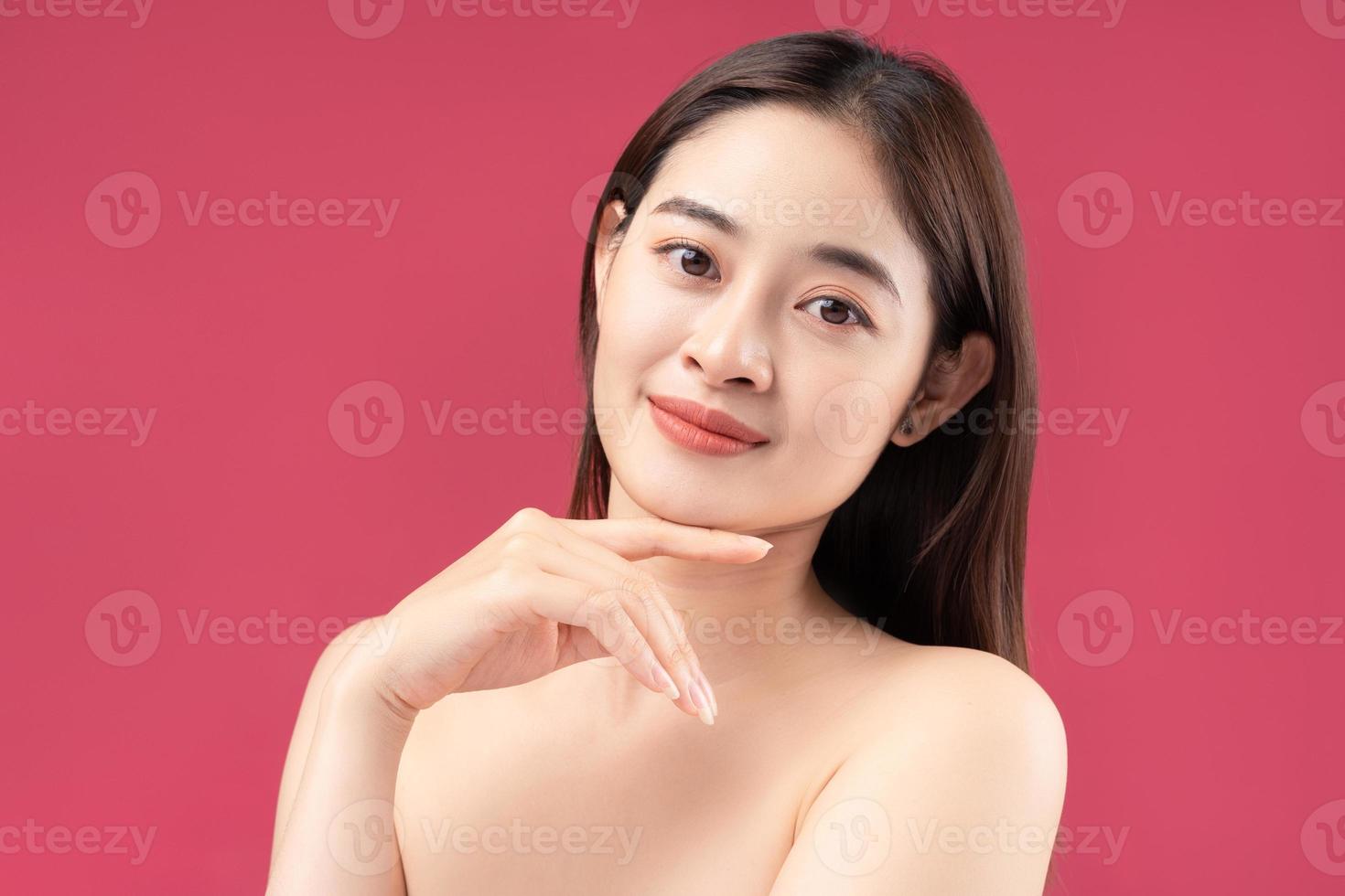 Image of young Asian woman with beautiful skin photo