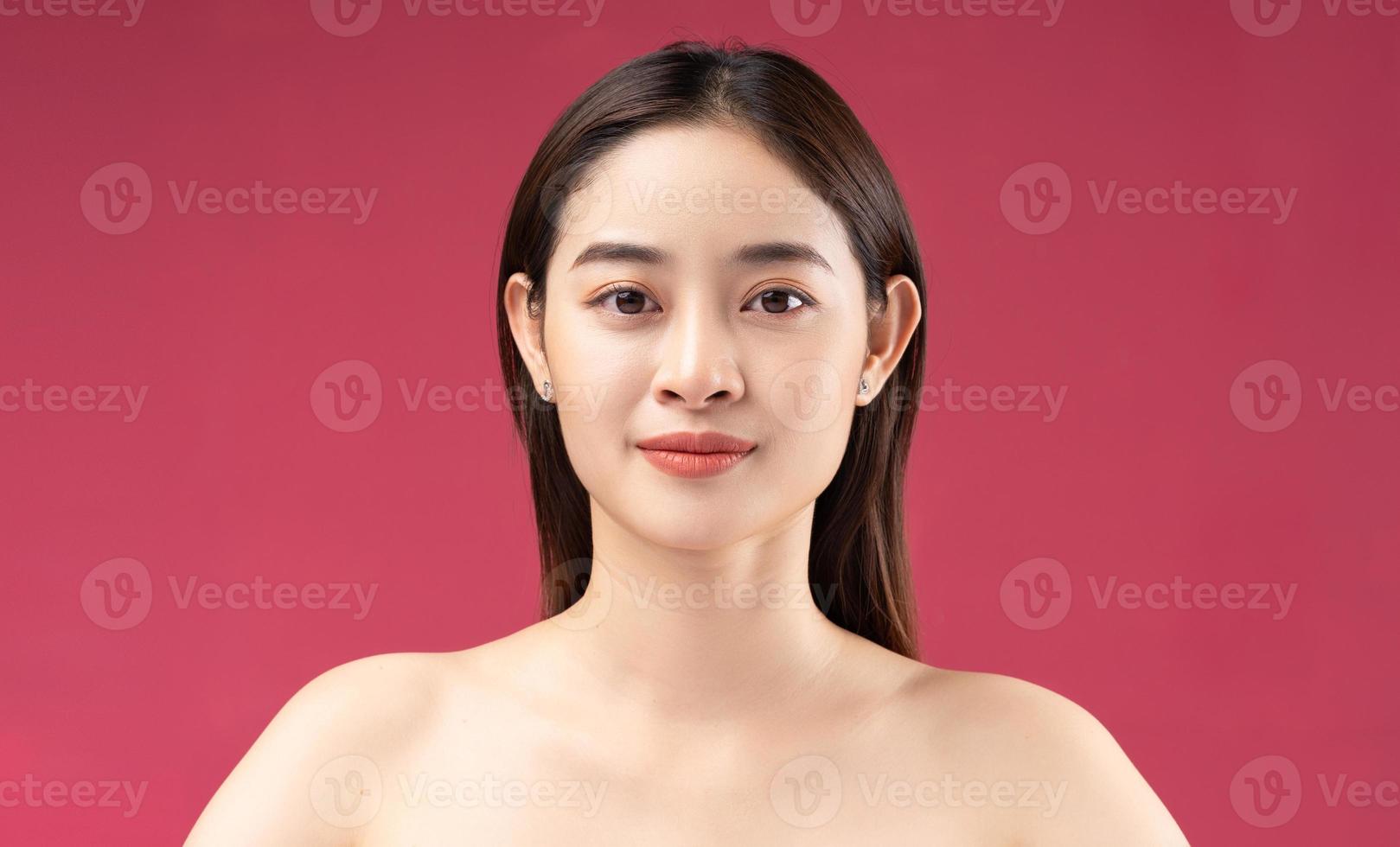Image of young Asian woman with beautiful skin photo