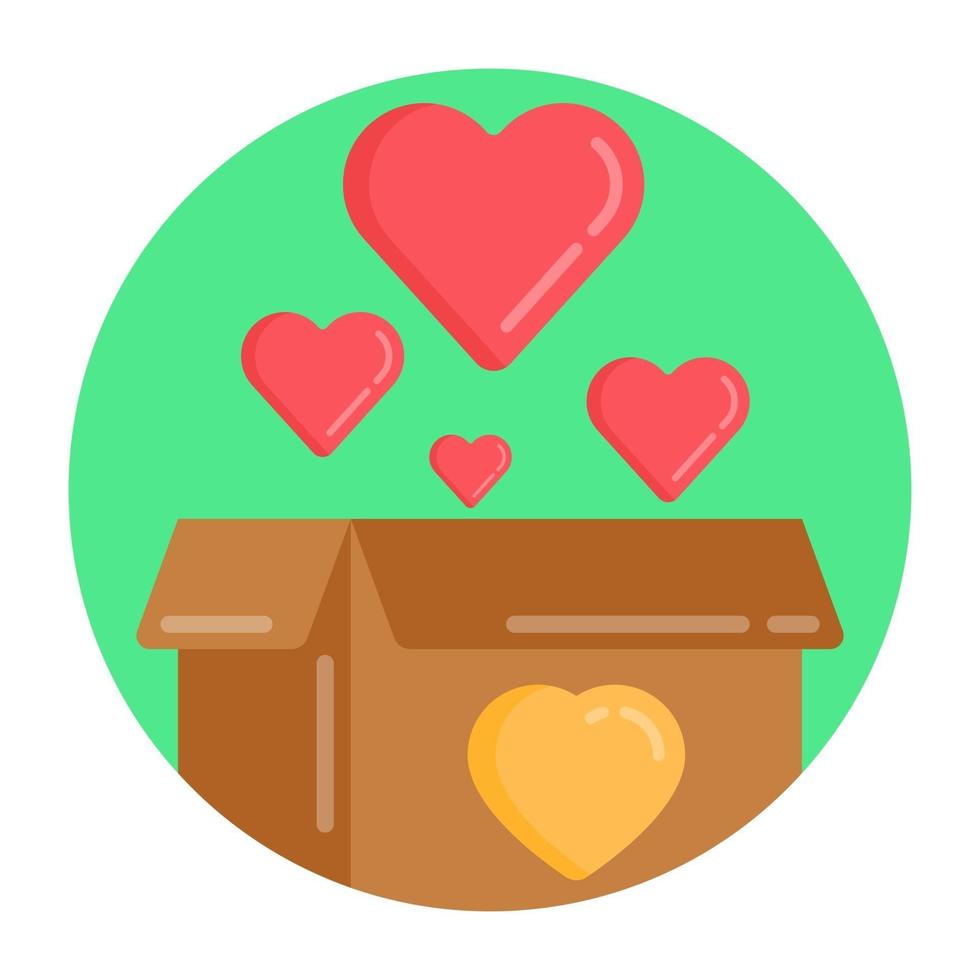 Heart Delivery Box vector