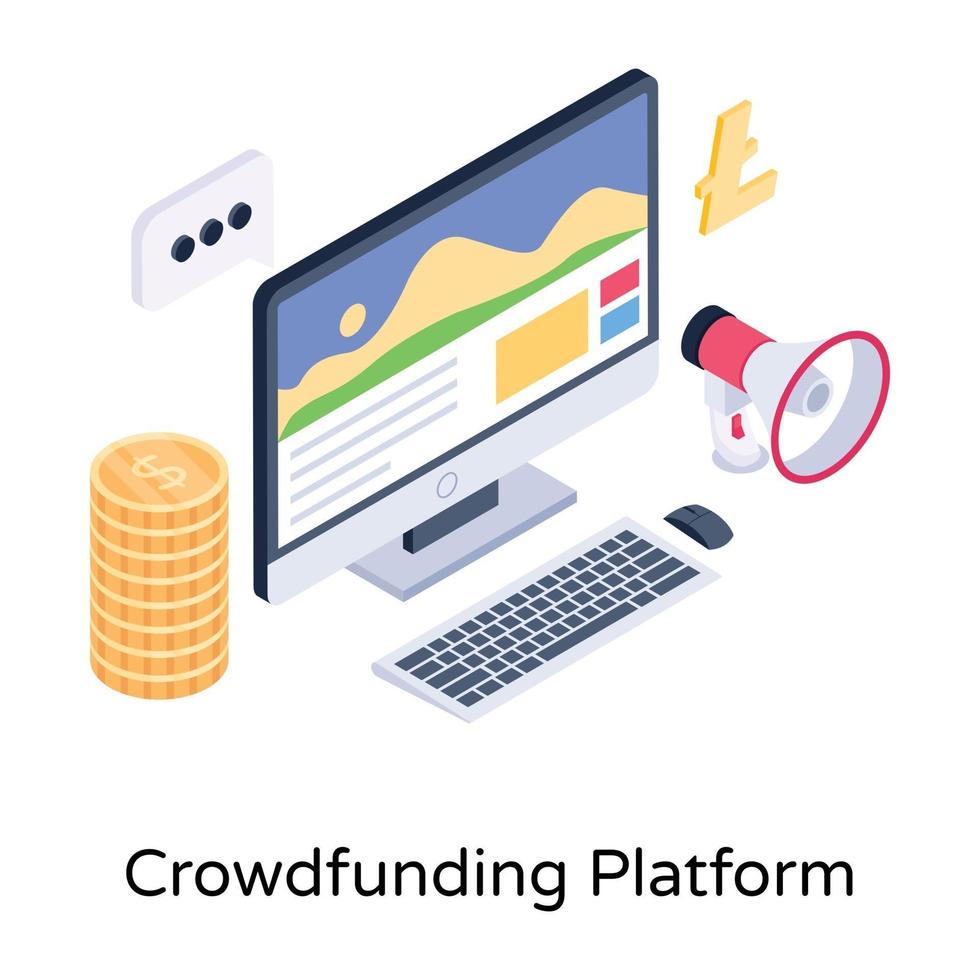 Crowd Funding Platform vector